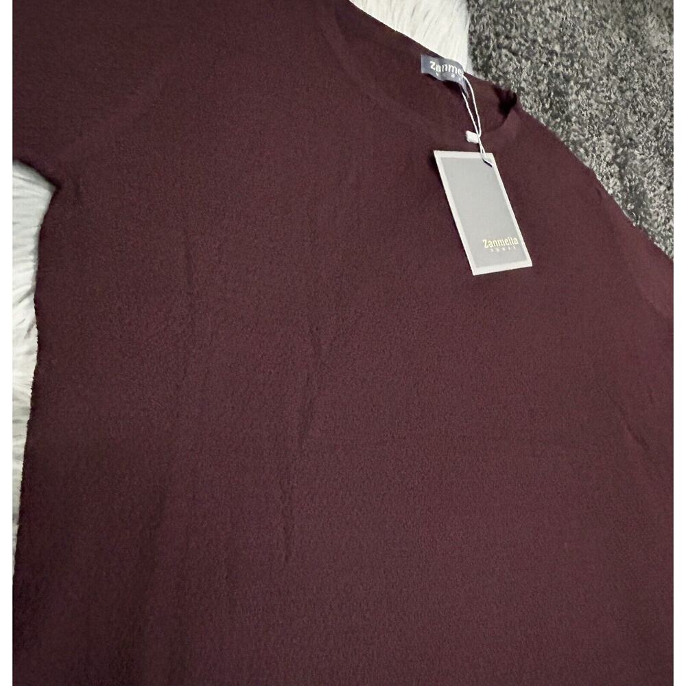 Deep Burgundy Zanmeita Vogue Bead Yarn Oversized Tunic Size Medium - Picture 4 of 4